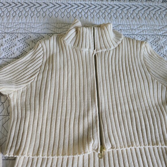 Mango Dual Layer Cable Knit Long Sleeve Sweater Size Med NWT - Picture 7 of 7
